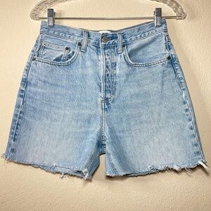 Denim Forum‎ The Joni High Rise Loose Denim Jean Shorts Size 25
